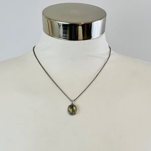 David Yurman Albion Prasiolite & Diamond Necklace